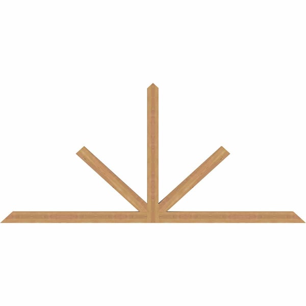 Ekena Millwork Saratoga Timber Gable Bracket, Western Red Cedar, 96"W x 44"H x 3 1/2"D x 3 1/2"F, 11/12 Pitch GBW096X44X0404SAR00SWR - main